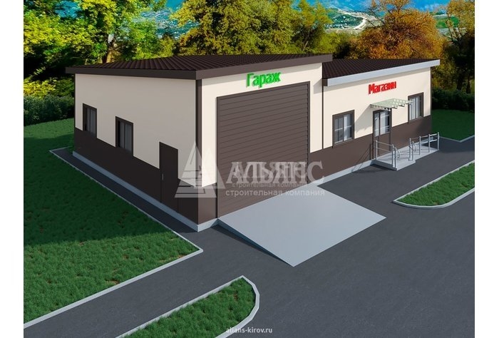 3D визуализация Автокомплекс из сэндвич-панелей - фото 1