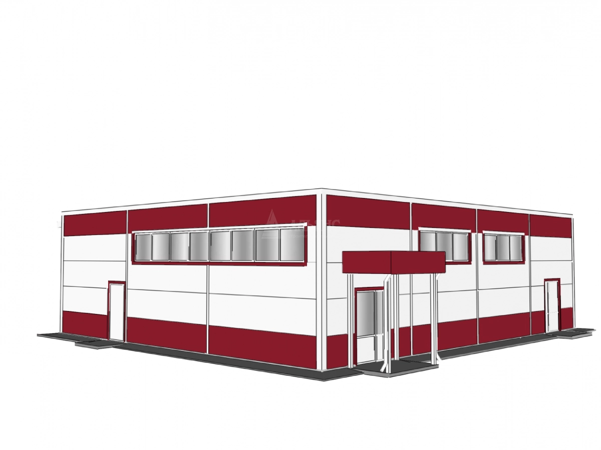 3D визуализация Магазин из сэндвич-панелей - фото 12
