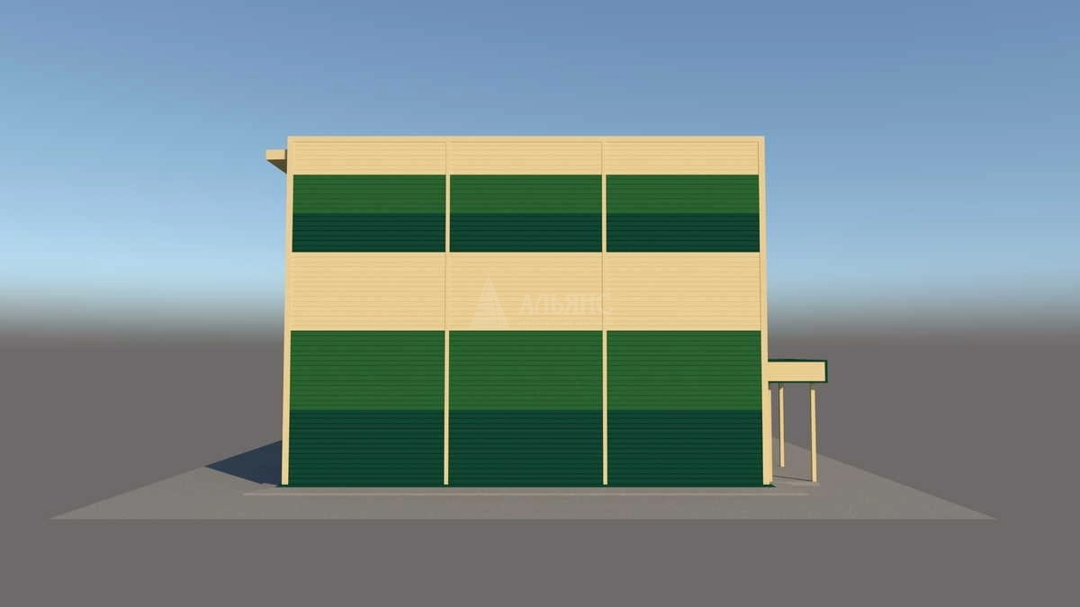 3D визуализация Офис из сэндвич-панелей - фото 12