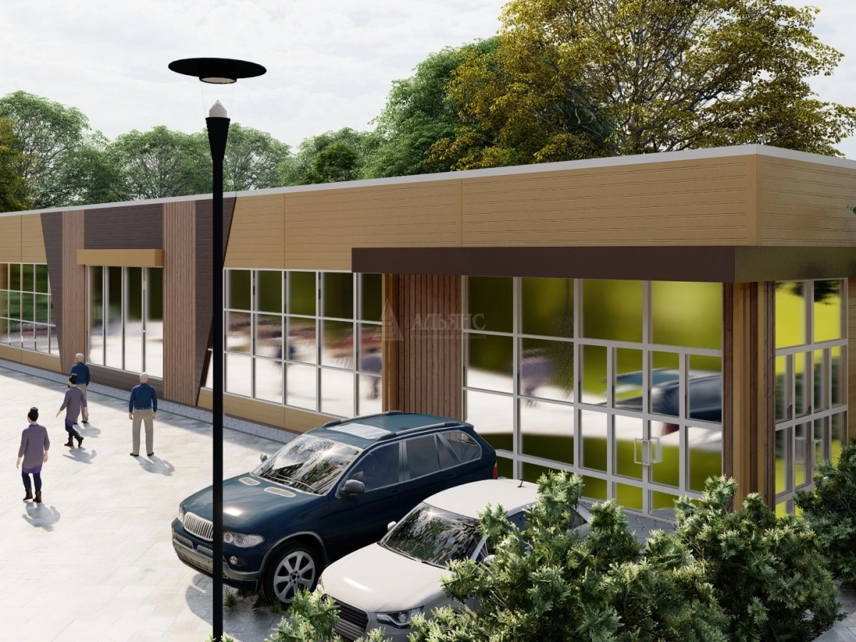 3D визуализация Придорожное кафе из сэндвич-панелей - фото 5