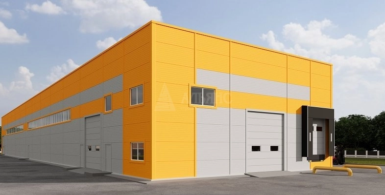 3D визуализация Склад из сэндвич панелей - фото 1